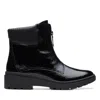 Clarks Calla Zip In Black Synthetic In Multi