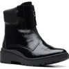 Clarks Calla Zip In Black Synthetic In Multi