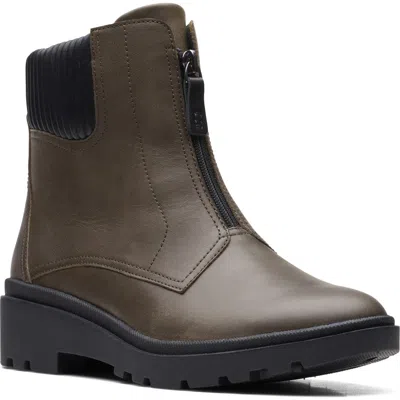 Clarks ® Calla Zip Waterproof Boot In Green