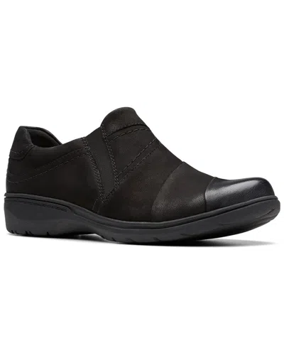 Clarks Carleigh Abby Nubuck Loafer In Black