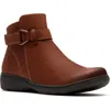 Clarks Collection Women's Carleigh Drift Wedge Booties In Burgundy