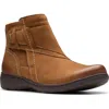 Clarks ® Carleigh Leather Ankle Boot In Brown