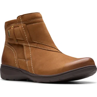 Clarks ® Carleigh Leather Ankle Boot In Brown