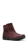 Clarks ® Carleigh Style Boot In Wine Nubuck
