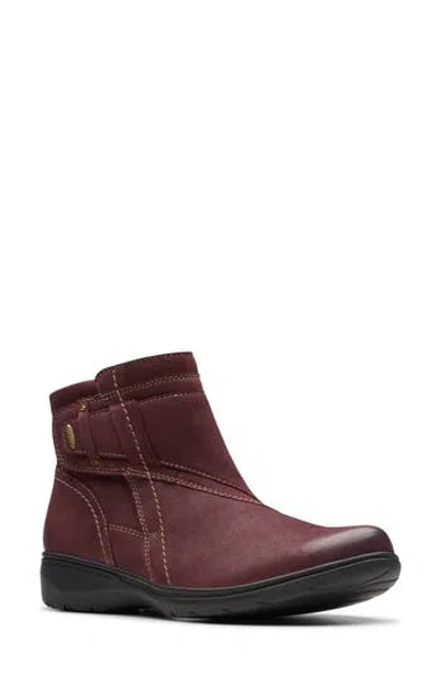 Clarks ® Carleigh Style Boot In Wine Nubuck