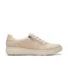 Clarks Caroline Echo In Beige Textile In White