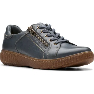 Clarks Women's Collection Caroline Janna Shoes In Dark Blue Leather