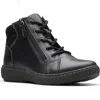 Clarks Caroline Park Lace-up Sneaker Booties In Black Combi