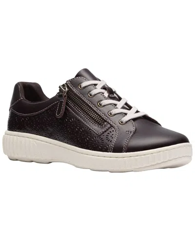 Clarks Caroline Rio Leather Sneaker In Black
