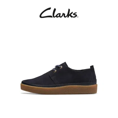 Clarks Clarkwood Nubuck Sneakers In Blue