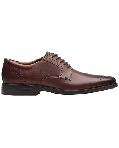Clarks Lite Tie Leather Derby In Brown