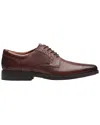 Clarks Lite Tie Leather Derby In Red