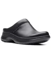 Clarks Pro Clog Leather Clog In Black