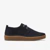 Clarks Clarkwood Nubuck Sneakers In Blue