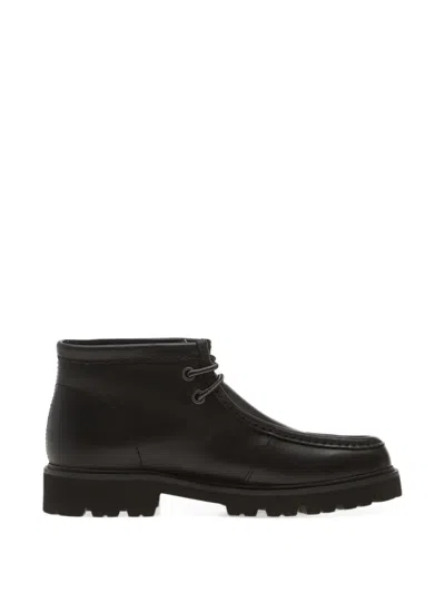 Clarks Cleyhill Top Leather Ankle Boots In Black