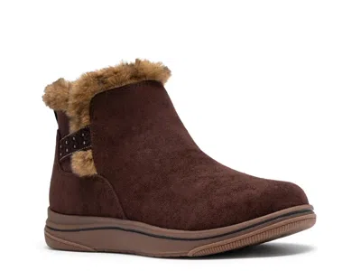 Clarks Cloudsteppers Breeze Pearl Bootie In Dark Brown