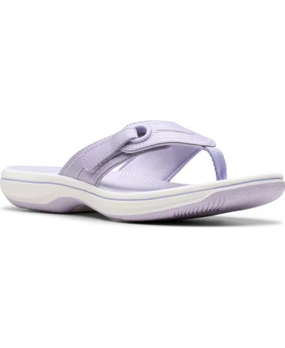 Clarks Cloudsteppers Breeze Reyna Flip-flop Sandals In Purple