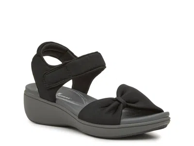Clarks Cloudsteppers Breezerae Sara Wedge Sandal In Black