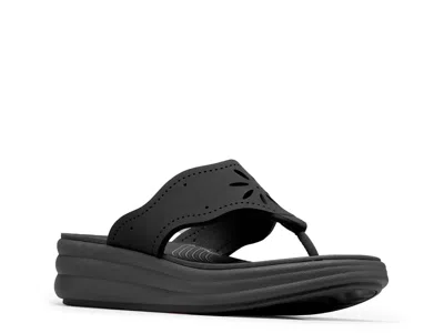 Clarks Cloudsteppers Drift Daisy Sandal In Black