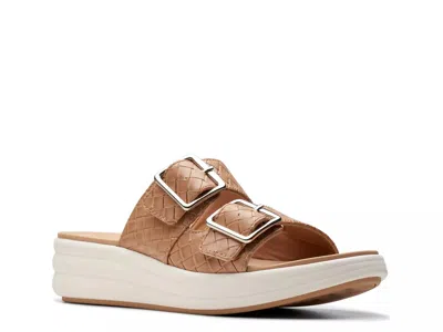 Clarks Cloudsteppers Drift Wedge Sandal In Brown