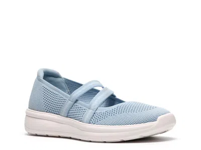 Clarks Cloudsteppers Ezrinn Mist Mary Jane Slipon In Blue