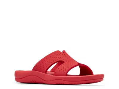 Clarks Cloudsteppers Sunmaze Bali Sandal In Red