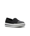 Clarks Cloudsteppers Women's Audreigh Star Slip-on Shoes In Black Textile