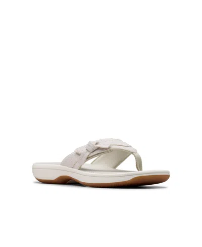 Clarks Cloudsteppers Women's Breeze Dalia Slip-on Sandals In Off White Interest