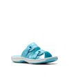 Clarks Cloudsteppers Women's Breeze Maye Slip-on Sandals In Sky Blue