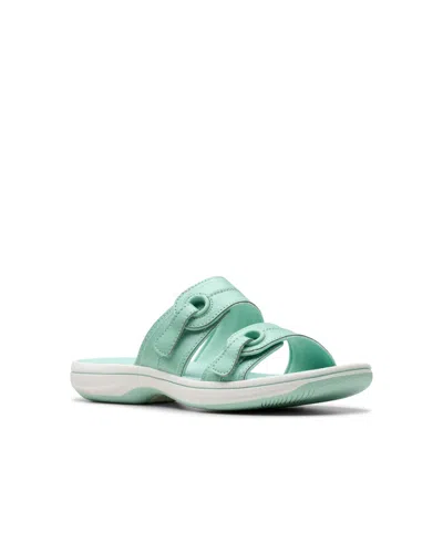 Clarks Cloudsteppers Women's Breeze Maye Slip-on Sandals In Turquoise