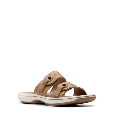 Clarks Cloudsteppers Women's Breeze Maye Slip-on Sandals In Warm Beige