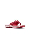 Clarks Cloudsteppers Women's Breeze Opal H Slip-on Sandals In Cherry Synthetic