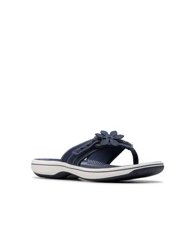 Clarks Cloudsteppers Women's Breeze Opal H Slip-on Sandals In Navy