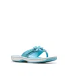 Clarks Women's Cloudsteppers Breeze Opal Slip On Sandals In Sky Blue Synthetic