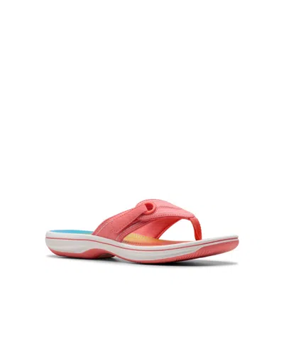 Clarks Cloudsteppers Women's Breeze Reyna H Slip-on Sandals In Coral Ombre