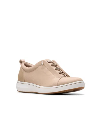 Clarks Cloudsteppers Women's Breeze Sky Slip-on Shoes In Sand Textile