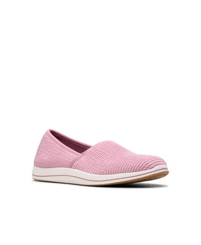 Clarks Cloudsteppers Women's Breeze Stretch Slip-on Shoes In Purple Textile