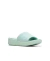 Clarks Cloudsteppers Women's Drift Twist Slip-on Flat Sandals In Mint