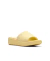 Clarks Cloudsteppers Women's Drift Twist Slip-on Flat Sandals In Pale Yellow