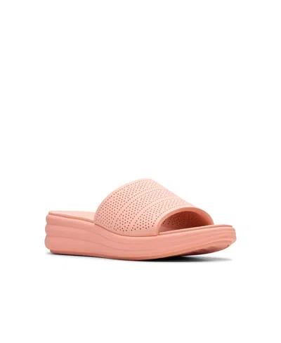 Clarks Cloudsteppers Women's Drift Twist Slip-on Flat Sandals In Pink