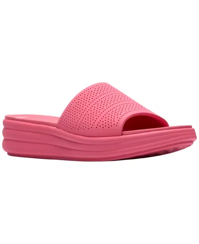 Clarks Cloudsteppers Women's Drift Twist Slip-on Flat Sandals In Pink