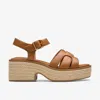 Clarks Coledale Strap In Brown
