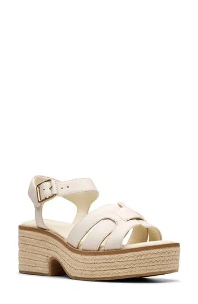 Clarks ® Coledale Strap Platform Sandal In White
