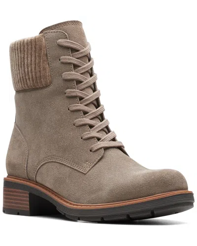 Clarks Collection Hearth Sky Taupe Suede Boot In Neutral
