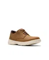 Clarks Bradley Plain In Brown Leather In Multi