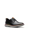 Clarks Collection Men's Brantin Plain Toe Dress Casual Shoes In Black Leather