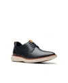 Clarks Collection Men's Brantin Plain Toe Dress Casual Shoes In Navy Leather