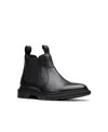 Clarks Collection Men's Burchill Up Boots In Black Leather