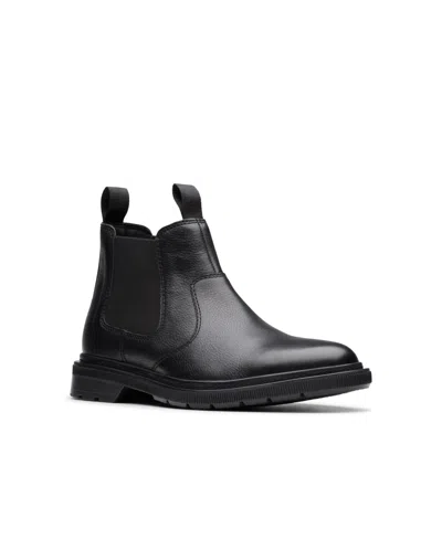 Clarks Collection Men's Burchill Up Boots In Black Leather