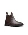Clarks Burchill Up In Dark Brown Leather